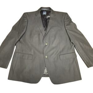 "Daniel Hechter" Paris Blazer SZ 48R‎ Platinum Blk Parvizi Double Vented Wedding